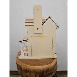 Plow And Hearth Light Up Wooden Bird House NWT