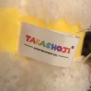 Plush Cat Toy - Yellow And Gray