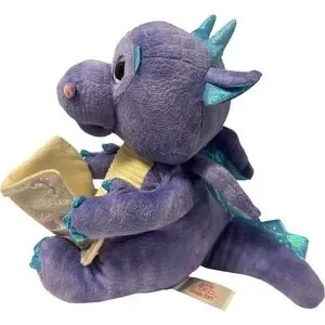 Plush Purple Dragon Cuddle Barn Stuffed Toy Book Character Soft Fabric 12"