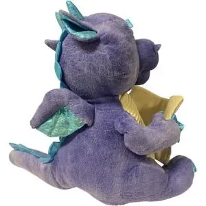 Plush Purple Dragon Cuddle Barn Stuffed Toy Book Character Soft Fabric 12"