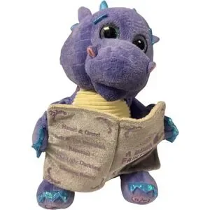 Plush Purple Dragon Cuddle Barn Stuffed Toy Book Character Soft Fabric 12"