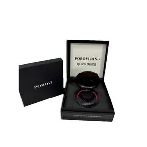 Pobovi Smart Ring‎ With Wireless Charging Case 6-Day Battery. Black Size 11