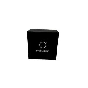 Pobovi Smart Ring with Wireless Charging Case 6-Day Battery. Black Size 11