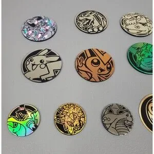 Pokemon Battle Coin Lot Of 17 10 Jumbo
