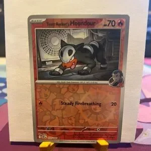 Pokemon Team Rocket's Houndour Trading Card - Red and Black