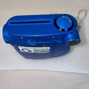 Polaroid 300 Instant Film Blue Camera With Strap-UNTESTED