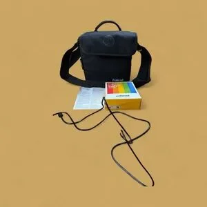 Polaroid Camera With Rainbow Stripe And Black Finish