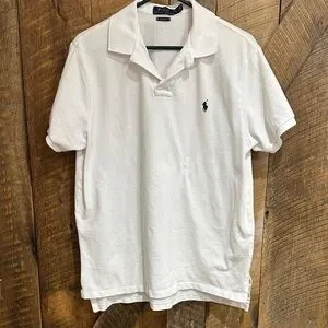 Polo by Ralph Lauren Men's Classic White Polo Custom Fit Size XL B32