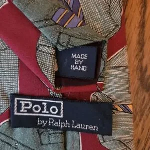 POLO RALPH LAUREN 100% Silk Tie Made In USA