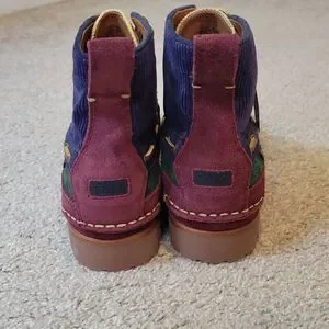 POLO Ralph Lauren Country Ranger MID Color Block Suede Corduroy Boots Men's 10.5