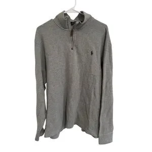Polo Ralph Lauren Gray Quarter Zip Pullover Sweatshirt Size XL