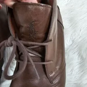 Polo Ralph Lauren Marlow BO CSL Chukka Boots Oiled Leather Brown Men's Size 10.5