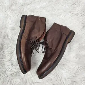 Polo Ralph Lauren Marlow BO CSL Chukka Boots Oiled Leather Brown Men's Size 10.5