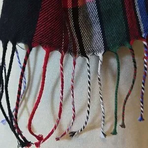 Polo Ralph Lauren Unisex Plaid Cotton Scarf Fringe Multicolor Preppy Academia