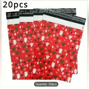 Poly Mailers Festive Christmas Trees. 20 Count 13.39" x 9.76"