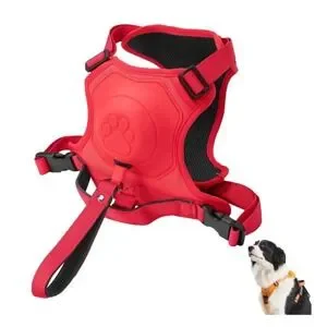 Poochbark 3 in 1 Dog Harness with Built-in Leash M Retractable Leash Auto-Lock