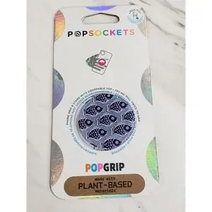 PopSockets Cell Phone Grip Stand Blue Fish Boho Fishing Fisherman Nautical Beach