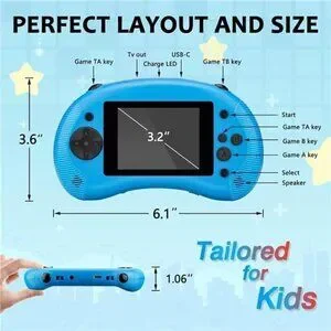 Portable Handheld 198 Classic Video Games Kid Console System Gameboy Retro Color