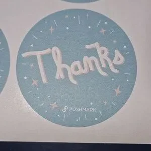 POSHMARK Posh Stickers Thank You Blue Poshfest Poshfixings Poshshow Swag Posher