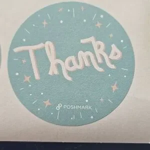 POSHMARK Posh Stickers Thank You Blue Poshfest Poshfixings Poshshow Swag Posher