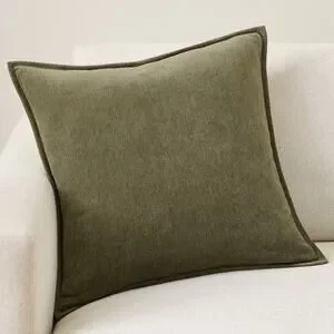 Pottery Barn Cozy Cloud Pillow Cover Green Loden 20" x 20" Square NWT