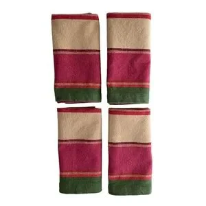 Pottery Barn Hermosa Stripe Napkins Set Of 4