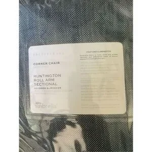 Pottery Barn Huntington Roll Arm Corner Sectional Chair Cushion Cover Chambray