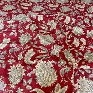 Pottery Barn Margaret Floral Duvet Cover Set Red King 2 Euro Shams 3pc