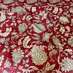 Pottery Barn Margaret Floral Duvet Cover Set Red King 2 Euro Shams 3pc