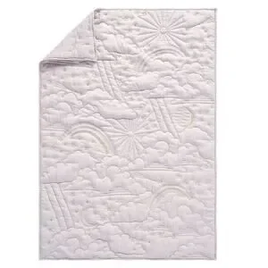 Pottery Barn Marlo Tencel Quilt Twin Size Lavender Purple Bedding NEW