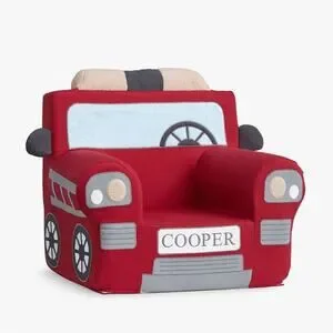 Pottery Barn Red Fire Truck Slipcover ONLY My First Anywhere Chair Fireman NEW