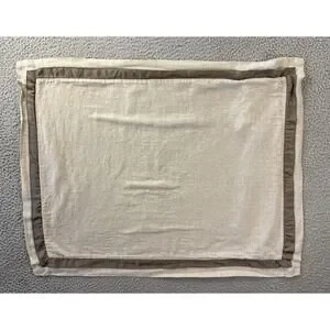 Pottery Barn Standard Pillow Case Beige‎ Natural Brown Cotton Linen Blend
