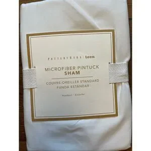 Pottery Barn Teen Microfiber Pintuck Std White