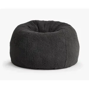 Pottery Barn Teen Sherpa Charcoal Bean Bag Chair Slipcover Large