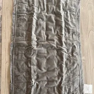 Pottery barn velvet tufted king pillow sham NWT