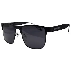 Prada Men’s Sunglasses Black Frame & Leather Temples Polarized Gray Lens