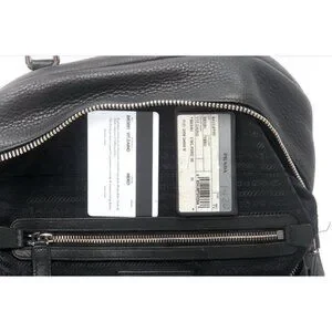 Prada Vitello Daino Logo Leather Bauletto Bag Nero Black Authenticity Card Mint