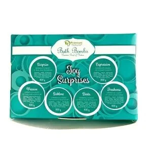 Premium Nature 6 Big Bath Bombs Toy Surprise All Natural Burst Of Nature