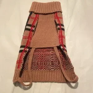Preppy Dog Fashion Tanner & Dash Tartan Plaid Knit Dog Sweater