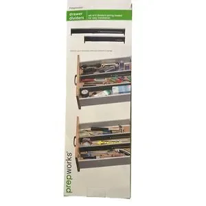 Prepworks Adjustable Drawer Dividers Set of 2 Storage Organizers