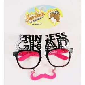 Princess Grad Mustache Glasses Prop No Lens Graduate Bling Pink Sun Staches Fun