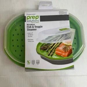 Progressive Prep Solutions Microwave Fish & Veggie Steamer Adjustable Vents
