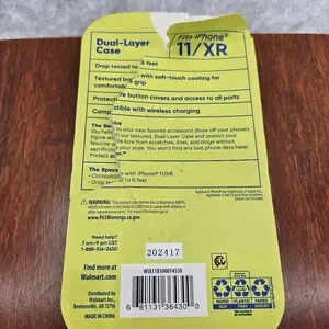 Protect Onn Black Dual-Layer Case For IPhone 11/XR NEW OPEN PACKAGE