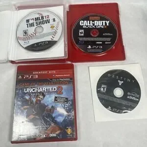PS3 Games Lot (4). Destiny COD III MLB12 The Show Uncharted 2 Among Thieves
