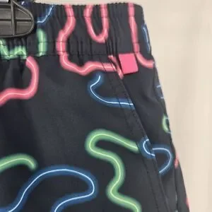 Psycho Bunny Mens Perry Neon Swim Shorts - Navy XL