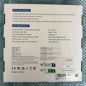 Puluz Black Foldable LED Ring Light Studio Box