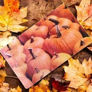 PUMPKIN Portrait Decorative FALL AUTUMN Floor / Doormat  18 x 30