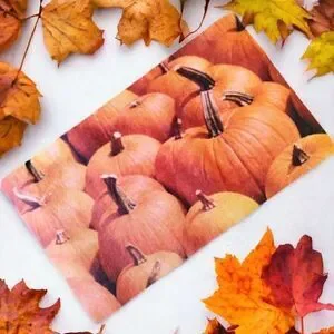 PUMPKIN Portrait Decorative FALL AUTUMN Floor / Doormat  18 x 30