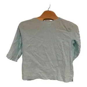 PureJill J.Jill 100 % Linen Light Blue Pullover Tunic Top Sz Medium With Packet
