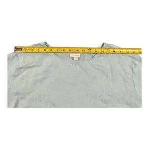 PureJill J.Jill 100 % Linen Light Blue Pullover Tunic Top Sz Medium With Packet